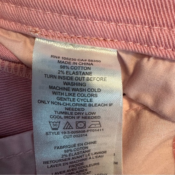 Current/Elliott Pink Wide Leg Double Button Piped Petal Pink Jeans Size 26 - Picture 7 of 7